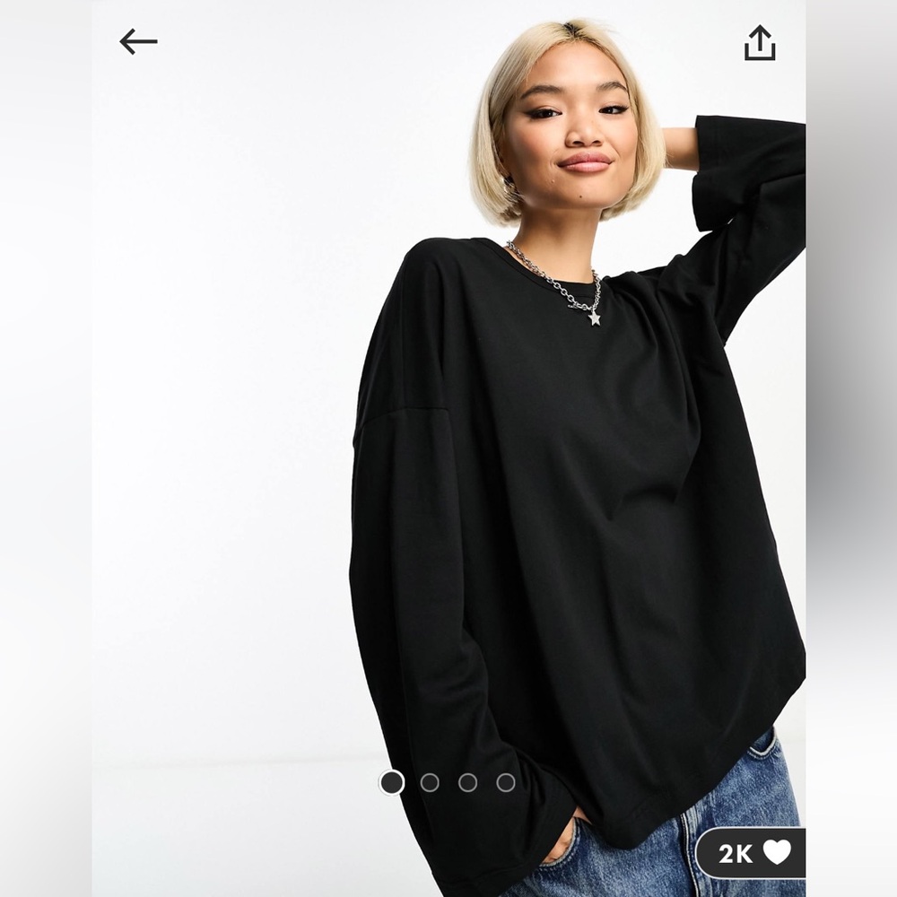 ASOS Only Black Long Sleeve Tee
